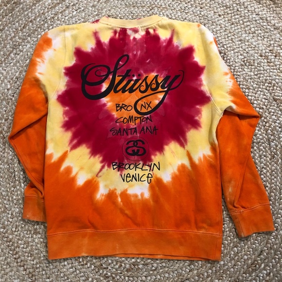 Stussy tie dye sweatshirt S unisex vintage - Picture 4 of 5